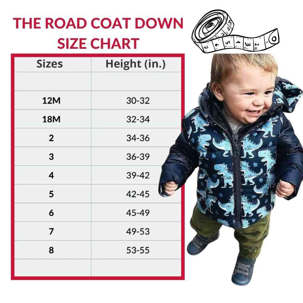 Onekid Car Seat Coat | The Road Coat Down - Navy Raptor Print- Bambi Baby