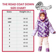 Onekid Car Seat Coat | The Road Coat Down - Purple Raptor Print - Bambi Baby