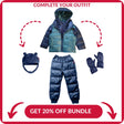 Onekid Car Seat Coat | The Road Coat Down - Navy/Teal - Bambi Baby