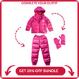Onekid Car Seat Coat | The Road Coat Down - Fuchsia - Bambi Baby