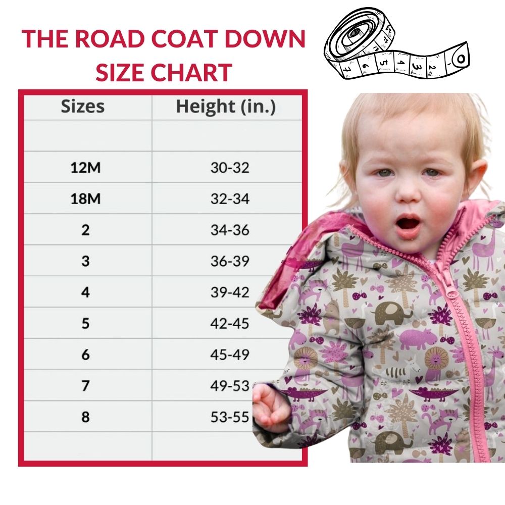 Onekid Car Seat Coat | The Road Coat Down - Safari Print- Bambi Baby