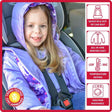 Onekid Car Seat Coat | The Road Coat Down - Purple Raptor Print - Bambi Baby
