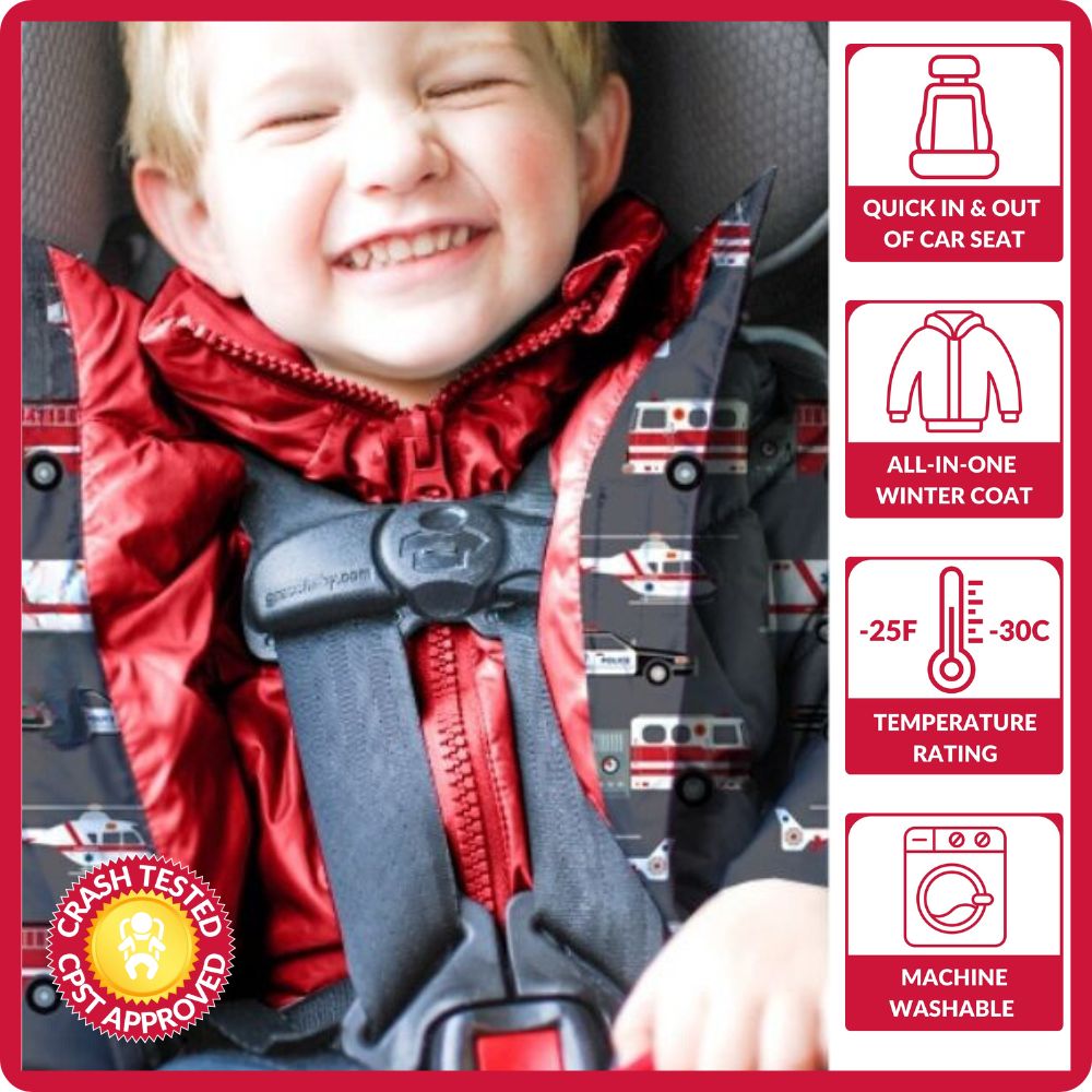Onekid Car Seat Coat | The Road Coat Down - Rescue Print- Bambi Baby