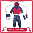 Onekid Car Seat Coat | The Road Coat Down - Navy/Red - Bambi Baby