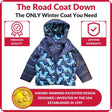 Onekid Car Seat Coat | The Road Coat Down - Navy Raptor Print - Bambi Baby