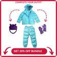 Onekid Car Seat Coat | The Road Coat Down - Aqua - Bambi Baby