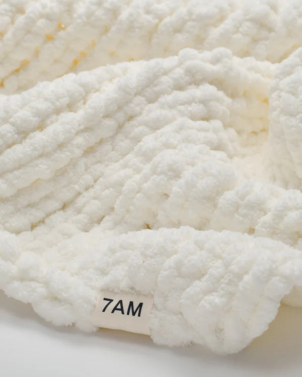 7AM Enfant Hand-Knit Chenille Throw- Bambi Baby