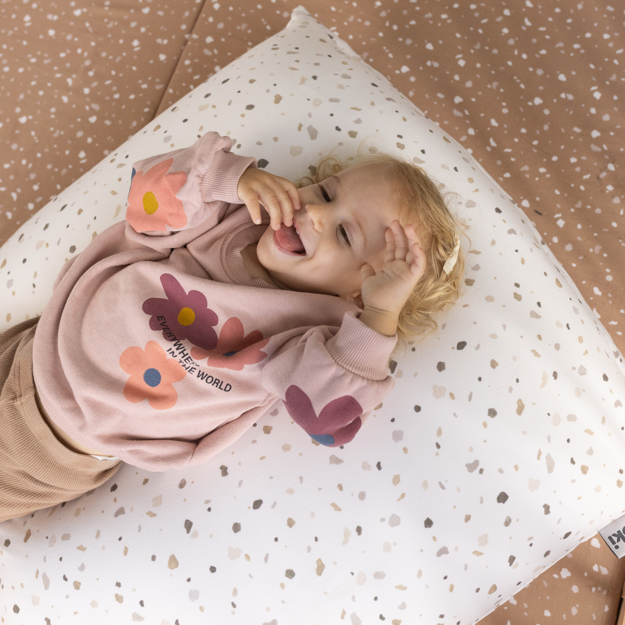 Toki Kids Terrazzo Chalk Bean Bag- Bambi Baby