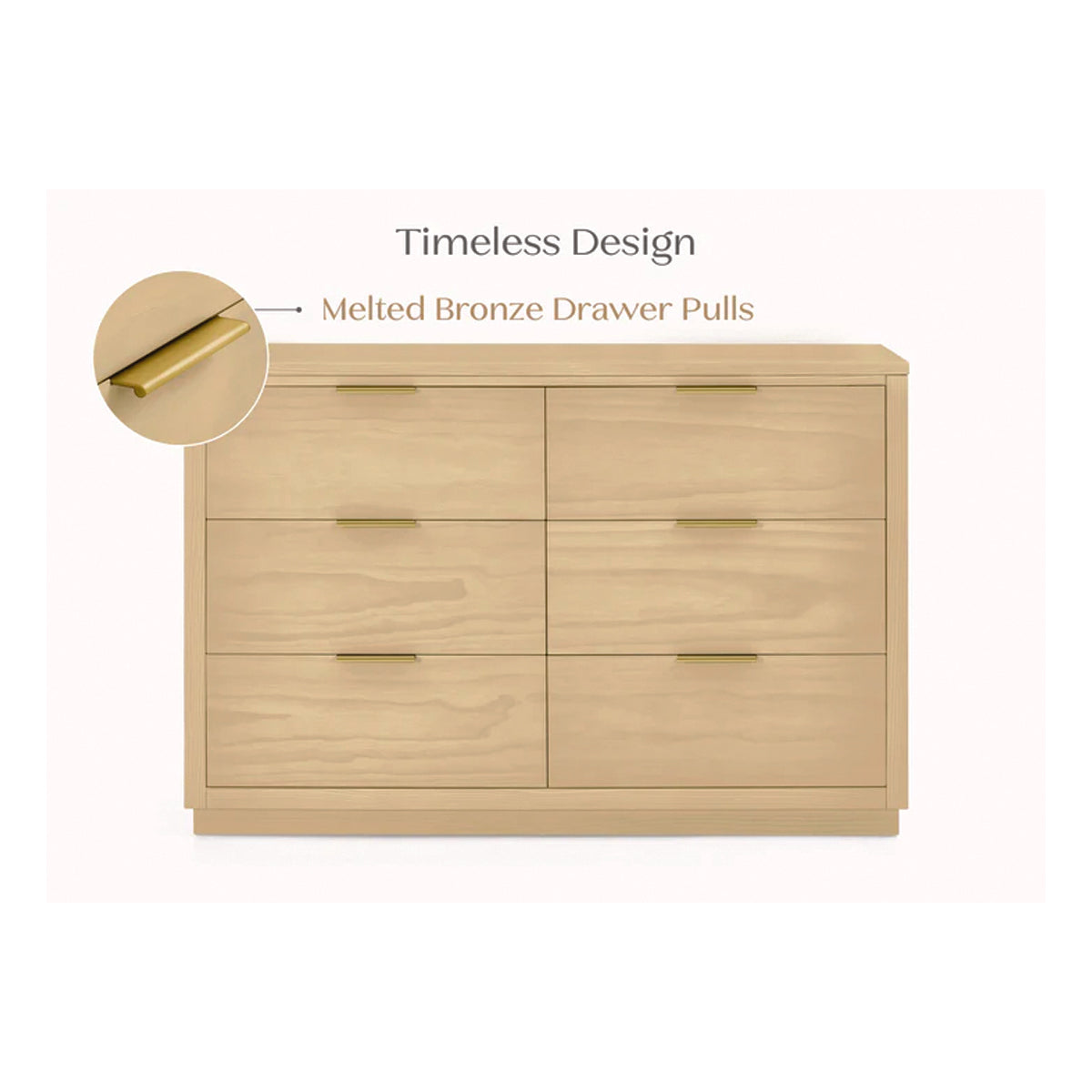 Delta Children Forever Natural 6-Drawer Dresser