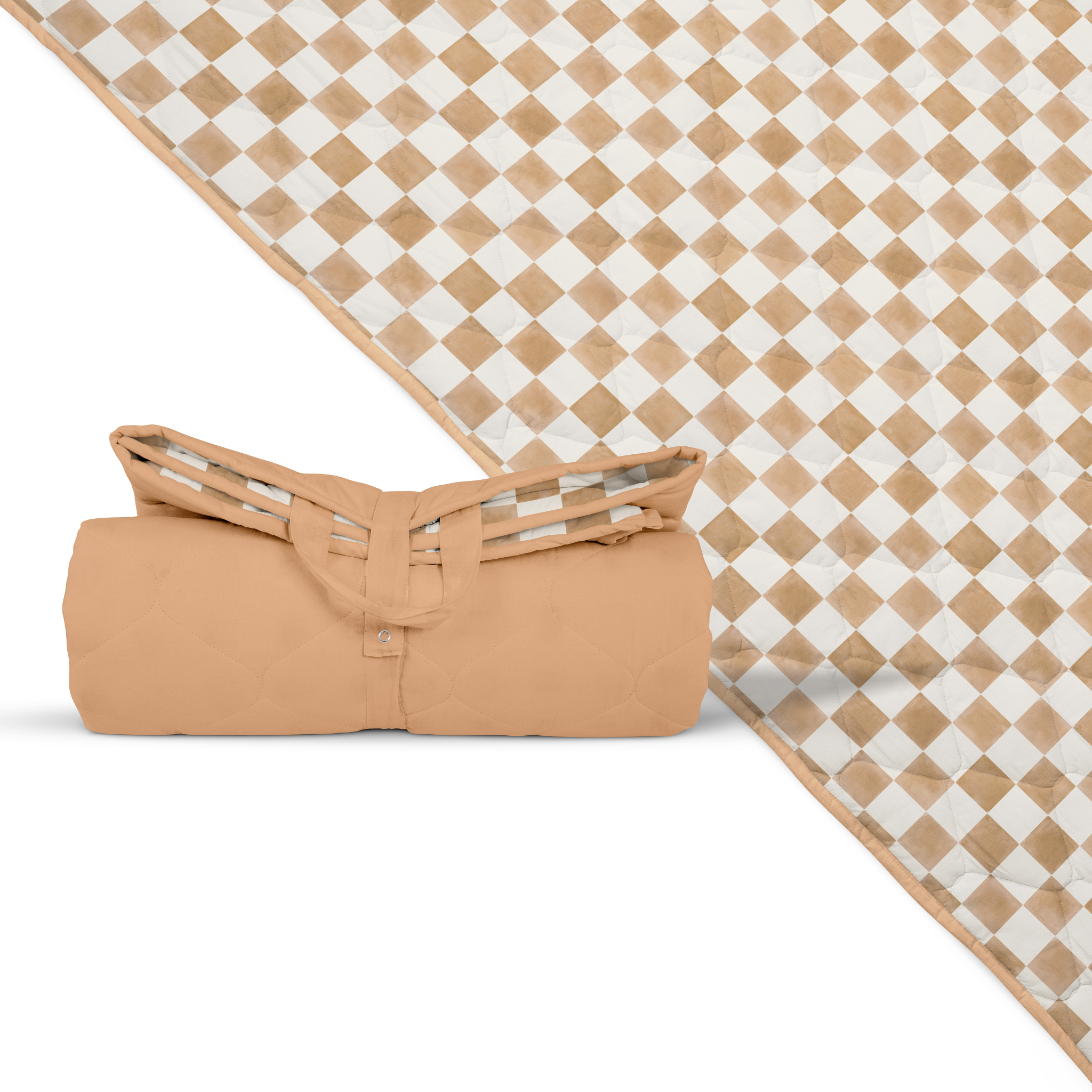 Toki Kids Checker Toffee Picnic Blanket- Bambi Baby