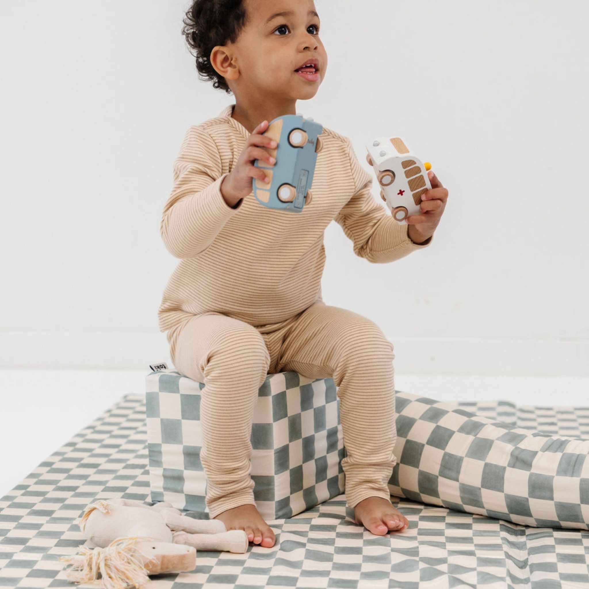 Toki Kids Checker Matcha Play Cube- Bambi Baby