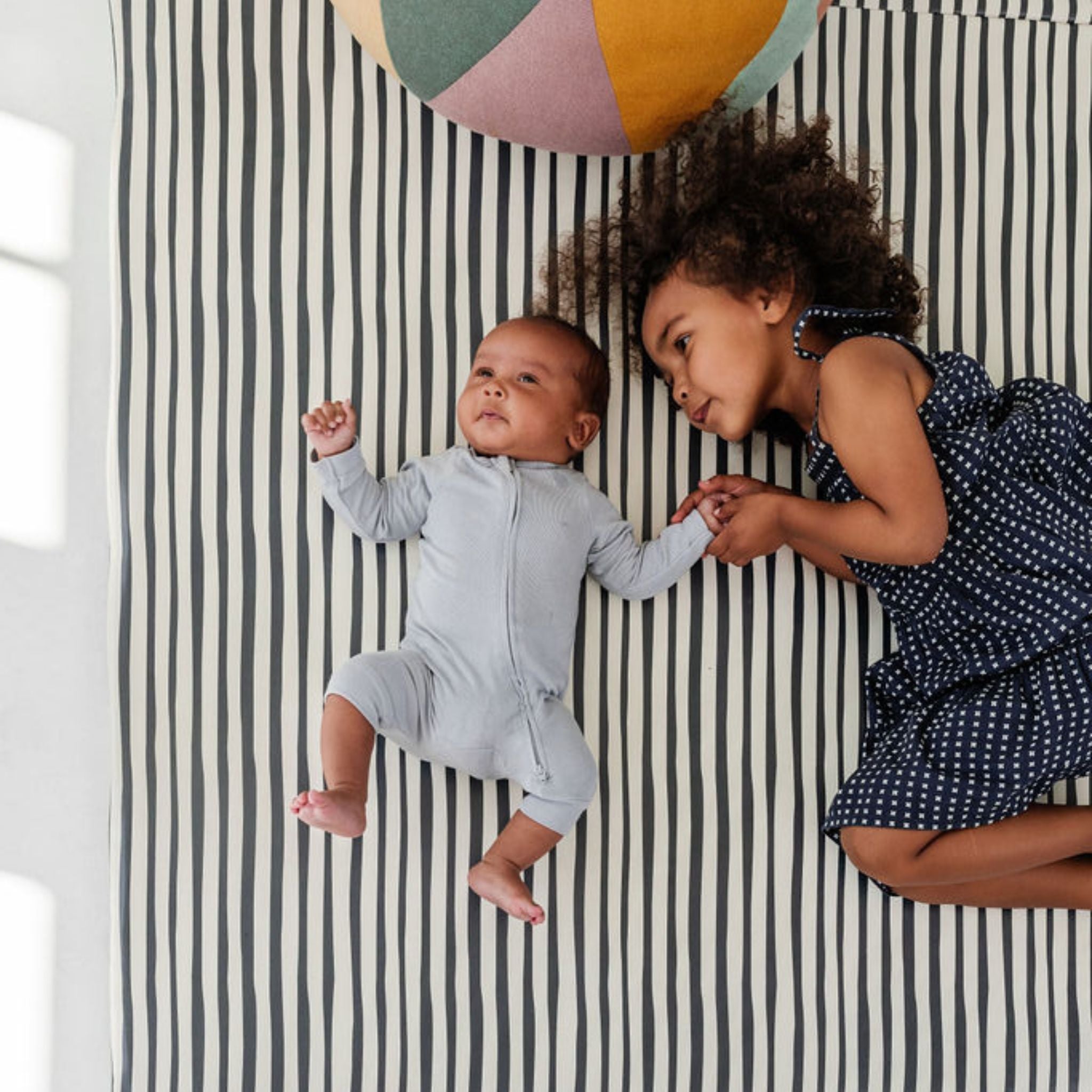 Toki Kids Bold Stripe Vegan Leather Mat- Bambi Baby