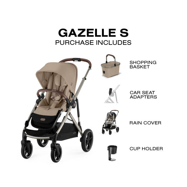 mockingbird vs cybex gazelle Cybex Gazelle S Stroller Almond Beige / Taupe Frame