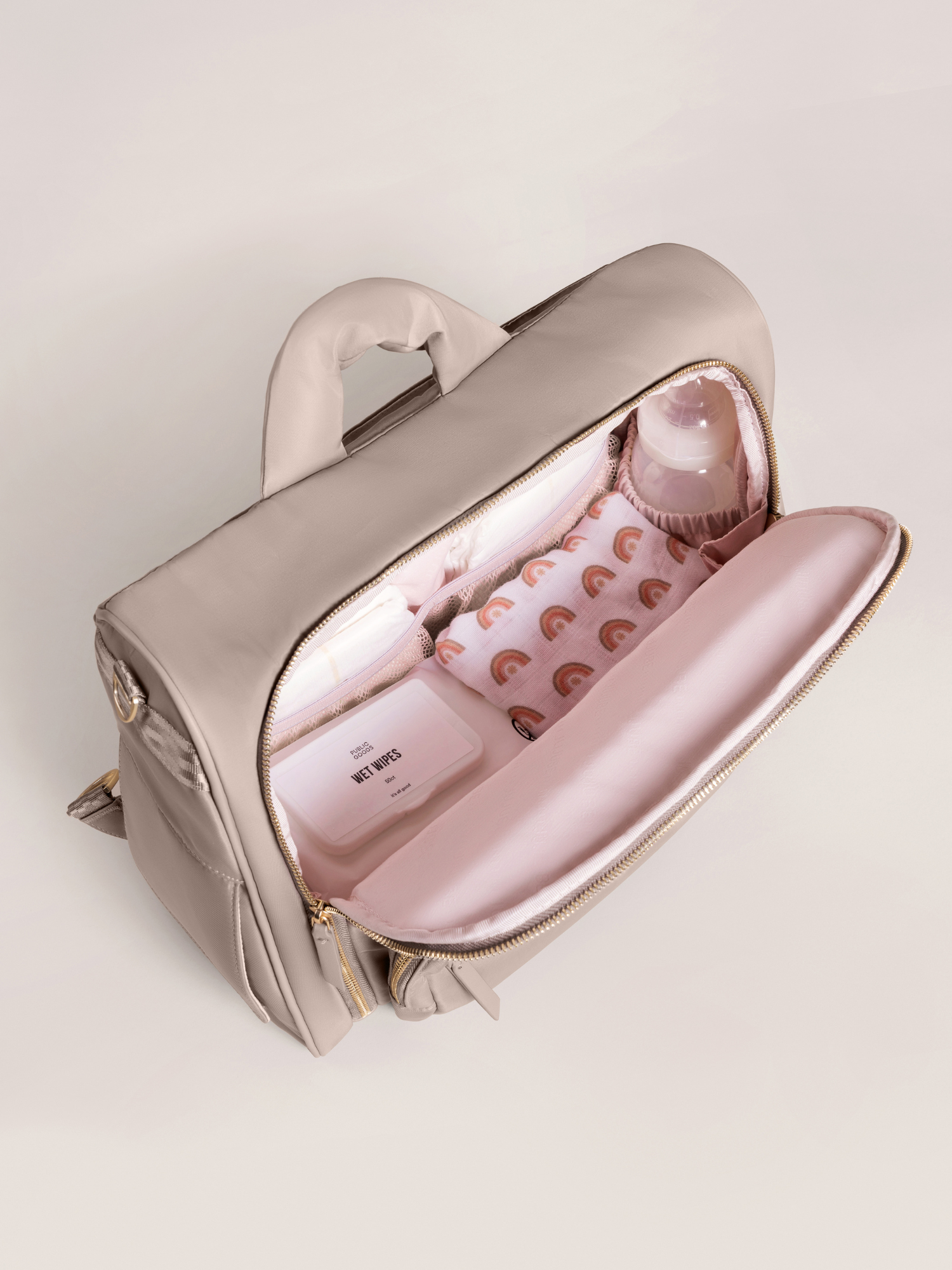 JuJuBe Satchel Diaper Bag - Taupe- Bambi Baby
