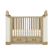 Bellini Paris 4-In-1 Convertible Crib With Underdrawer - Whitewash Ash With Lace