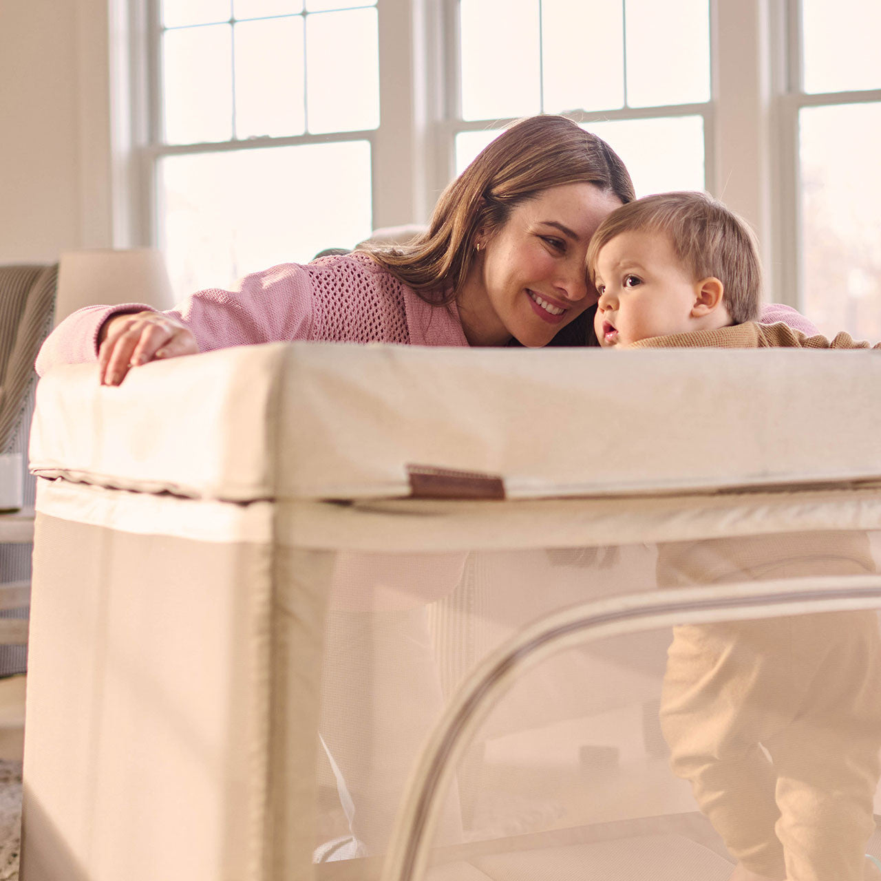 uppababy remi pack and play UPPAbaby Remi Travel Playard, Charlie/Sand Melange