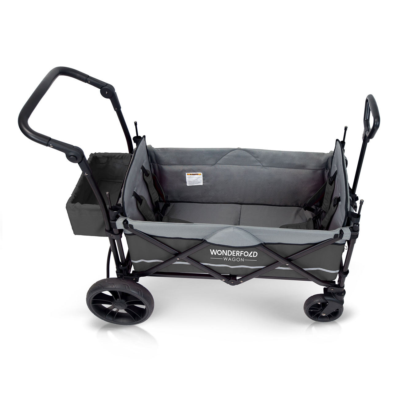Wonderfold X2 Push & Pull Double Stroller Wagon in Stone Gray- Bambi Baby