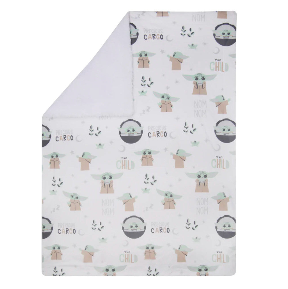Lambs & Ivy The Child Baby Yoda The Child Minky/Sherpa Blanket- Bambi Baby