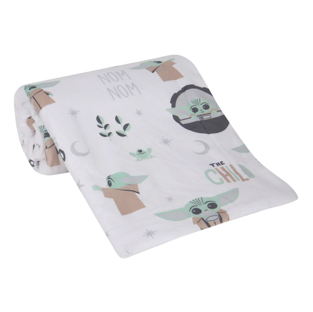 Lambs & Ivy The Child Baby Yoda The Child Minky/Sherpa Blanket- Bambi Baby