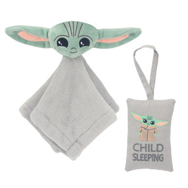 Lambs & Ivy The Child Baby Yoda Baby Yoda Lovey & Door Pillow Set- Bambi Baby