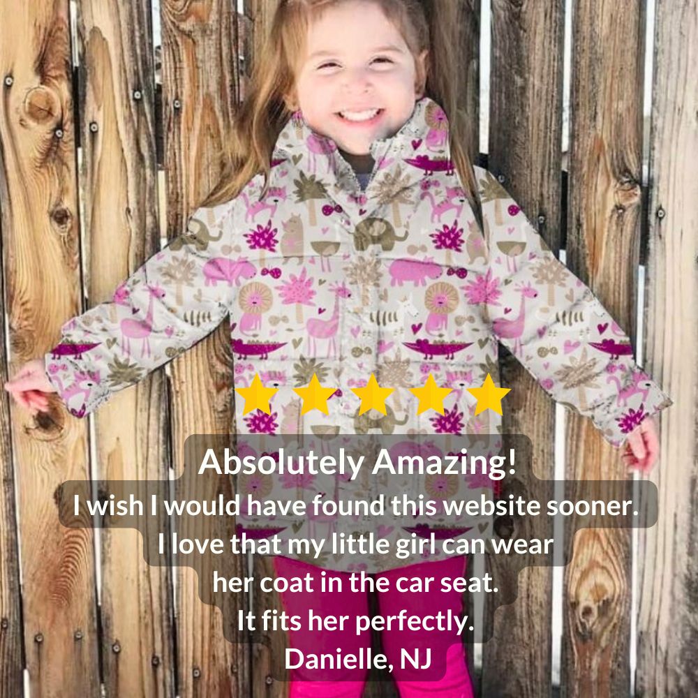 Onekid Car Seat Coat | The Road Coat Vegan - Safari Print- Bambi Baby