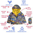 Onekid Car Seat Coat | The Road Coat Vegan - Construction Print - Bambi Baby