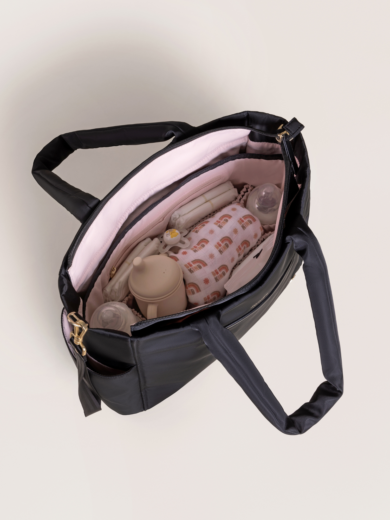 JuJuBe Utility-Strap Tote Diaper Bag - Black- Bambi Baby