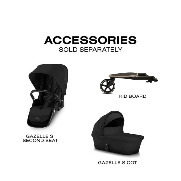 cybex gazelle s2 configurations Cybex Gazelle S Stroller (Black Frame