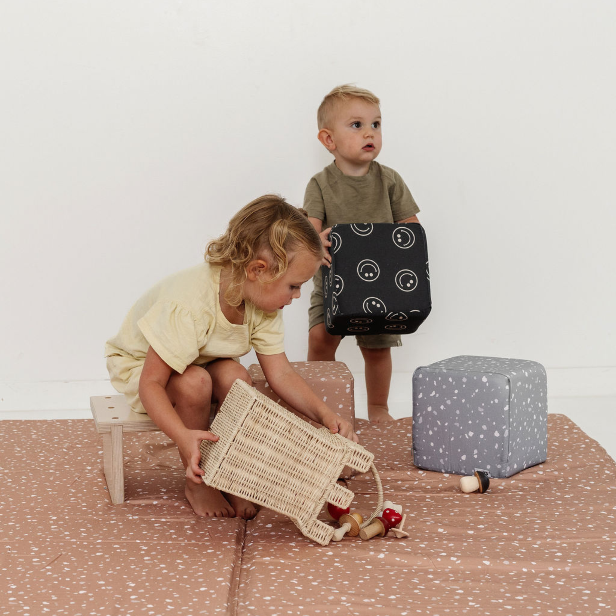 Toki Kids Terrazzo Slate Play Cube- Bambi Baby
