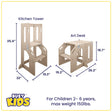 Busy Kids 2-In-1 Kitchen Tower and Kids Art Desk - Bambi Baby