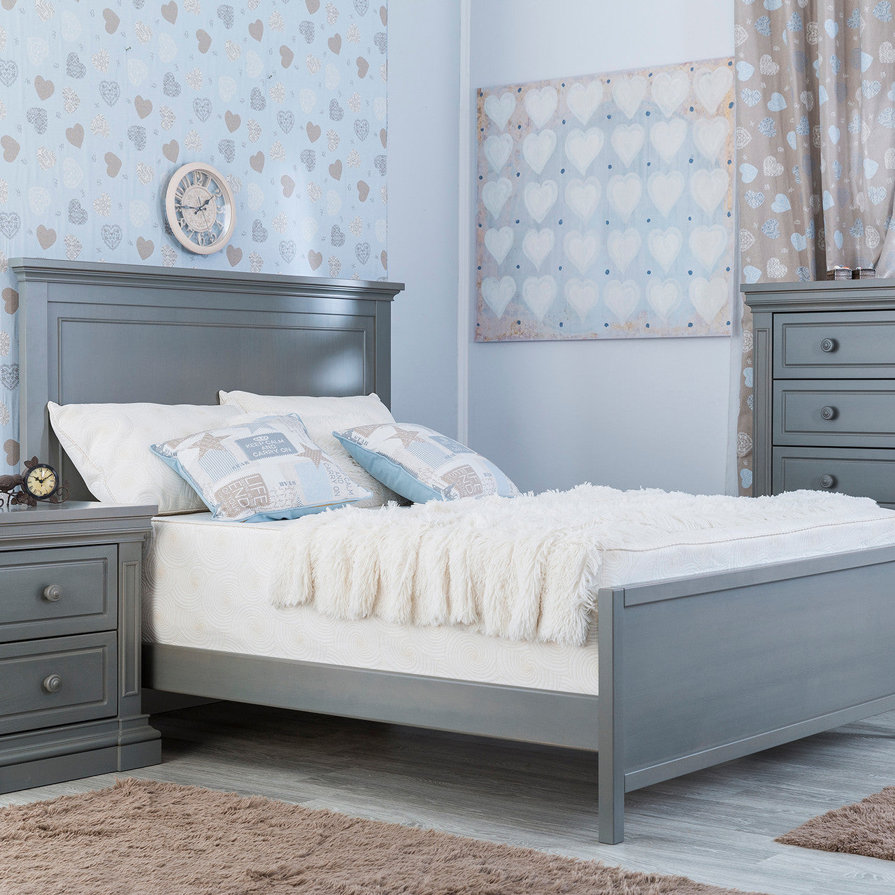 Silva Jackson Full Bed with Low Footboard in Flint- Bambi Baby