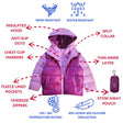 Onekid Car Seat Coat | The Road Coat Down - Lilac/Plum - Bambi Baby