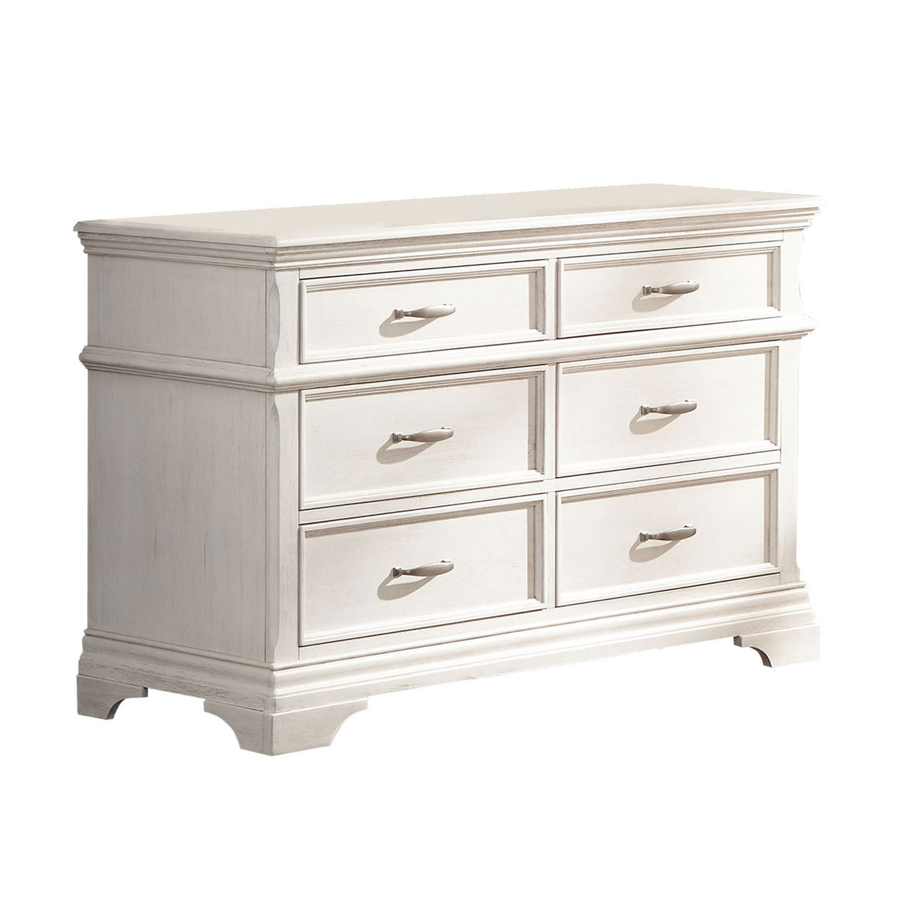 Stella Baby and Child Kerrigan Collection 6 Drawer Dresser in Rustic White- Bambi Baby