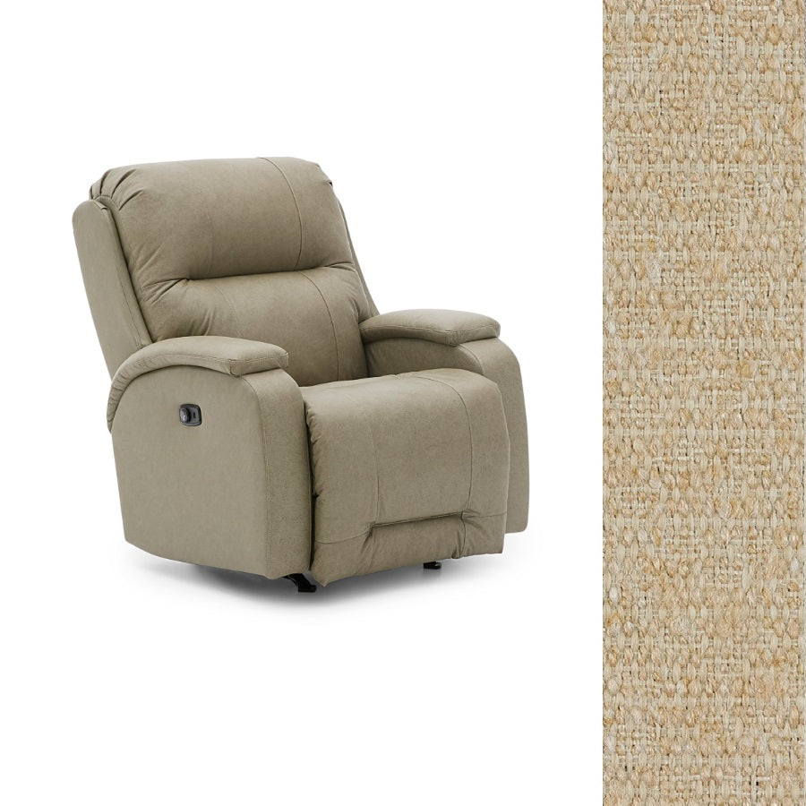 Storytime by Best Chairs Maverly Power Cozzia Swivel Glider Recliner w/ Heat & Massage- Bambi Baby
