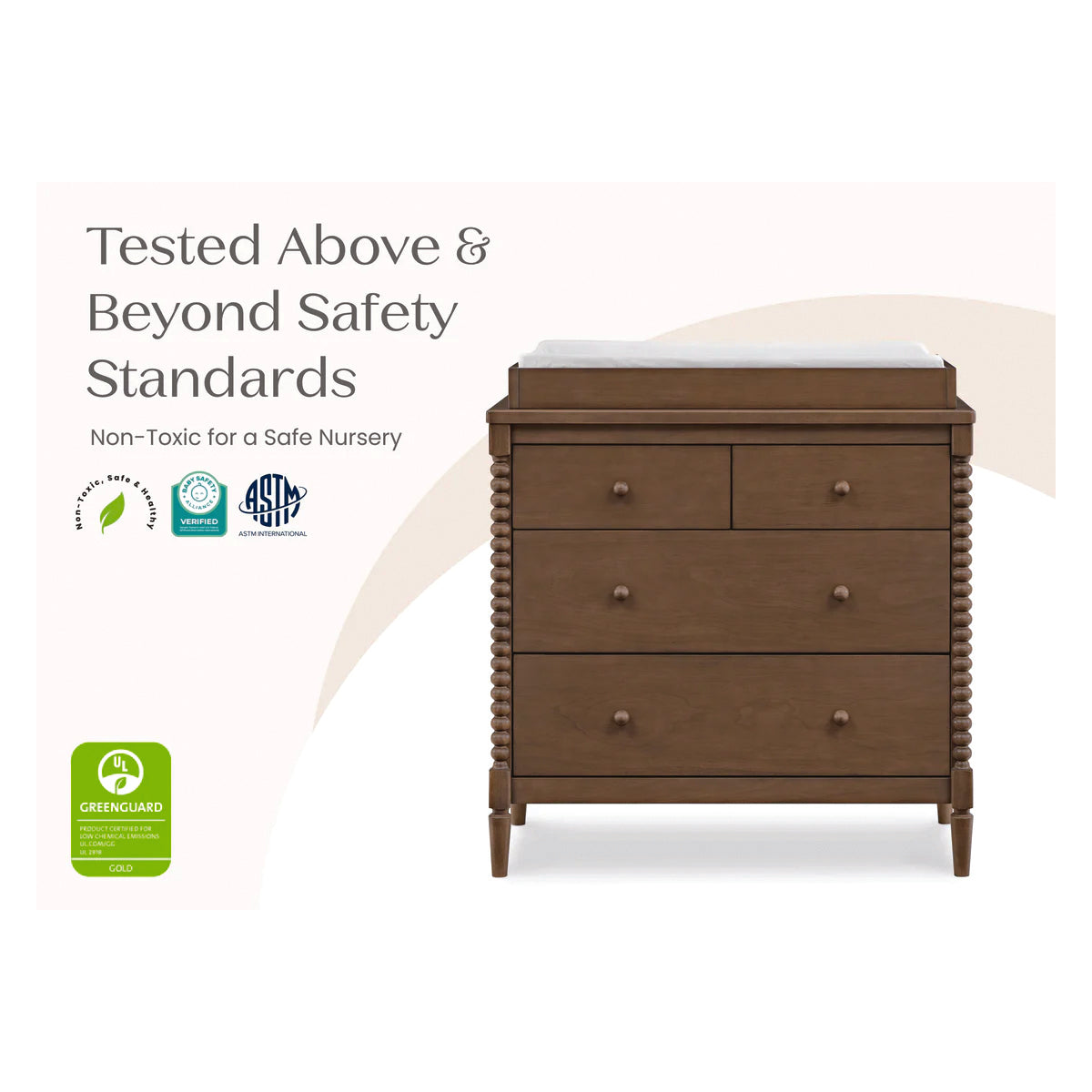 infant dresser Delta Children Saint 4 Drawer Dresser With Changing Top – Bambi Baby