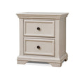 Brushed Ivory Wood Sorelle Portico Nursery Nightstand - Front Angle View | Bambi Baby