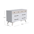Stella Baby and Child Rowan 6 Drawer Dresser in Ash Linen - Bambi Baby