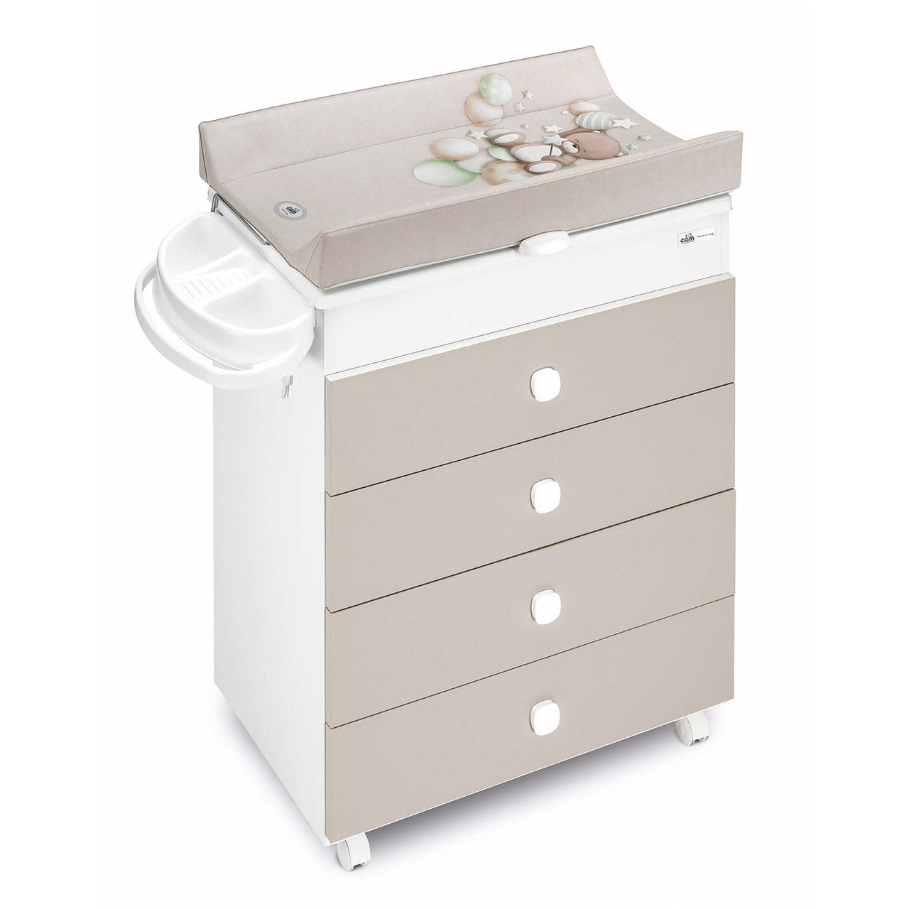 CAM Asia Changer Chest Of Drawers in Natural White- Bambi Baby