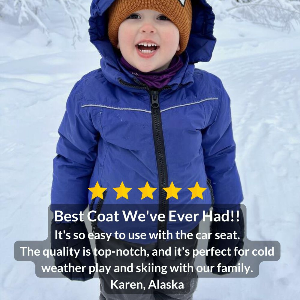 Onekid Car Seat Coat | The Road Coat Arctic - Royal Blue- Bambi Baby