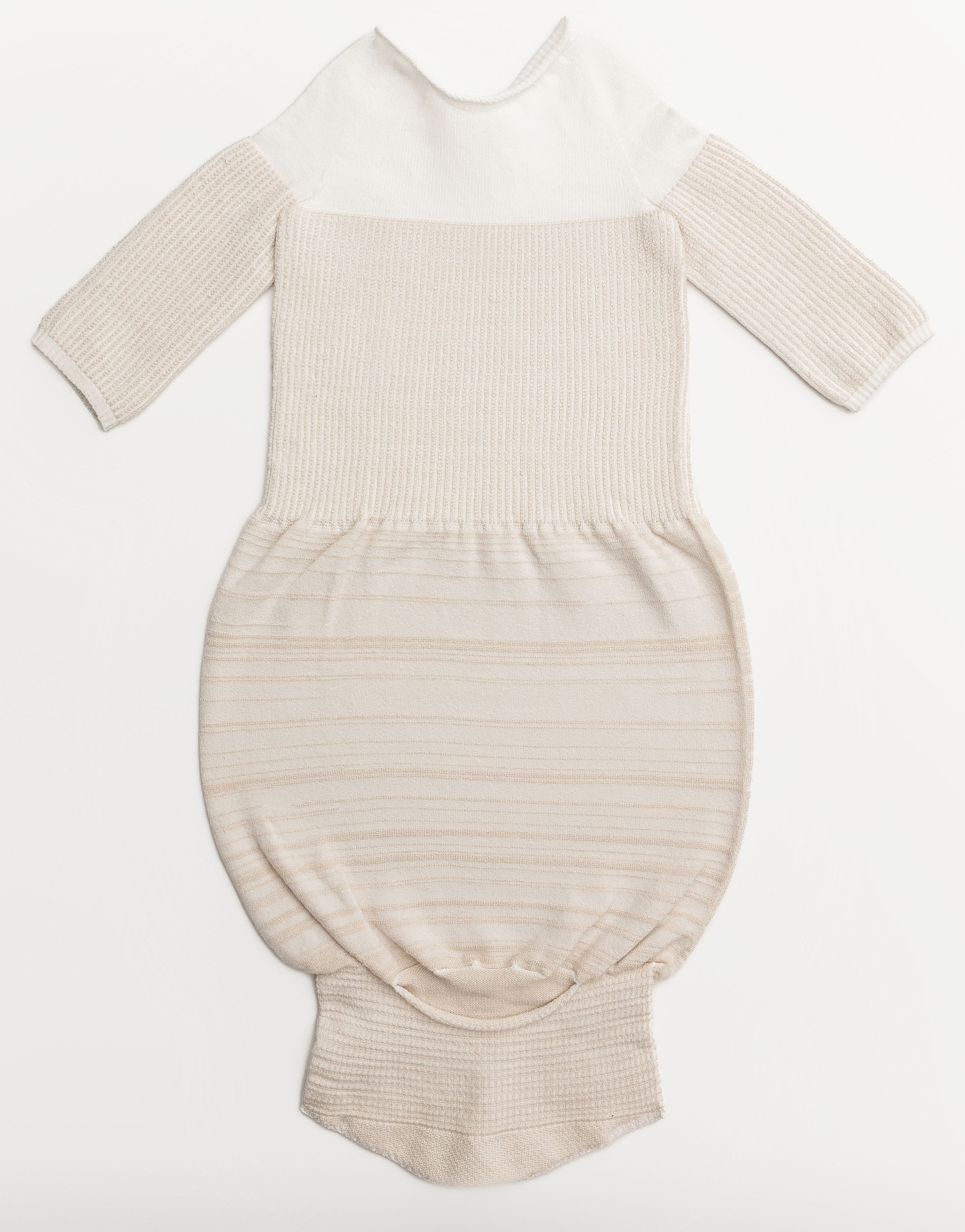 Swaddelini Bamboo Blend Beige Arms Out™ Long Sleeve Sleep Sack- Bambi Baby