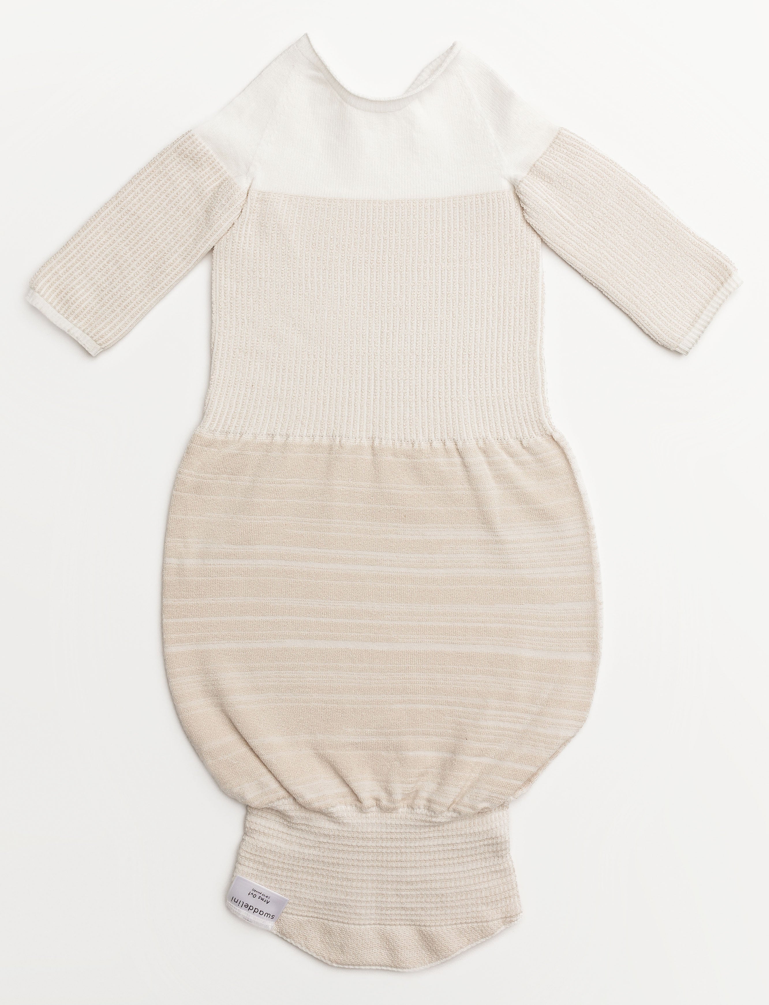 Swaddelini Bamboo Blend Beige Arms Out™ Long Sleeve Sleep Sack- Bambi Baby