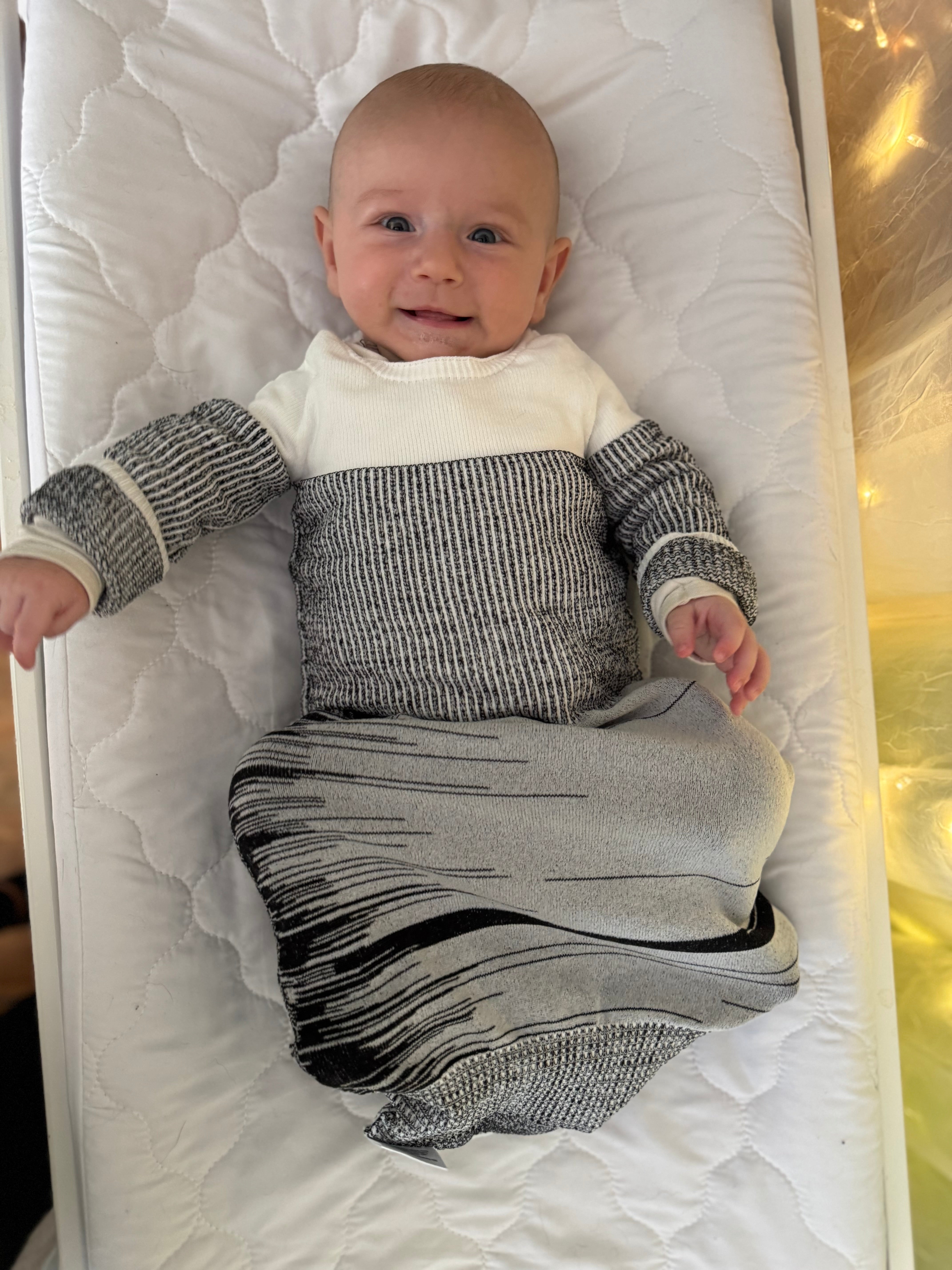 Swaddelini Arms Out Short Sleeve Sleep Sack- Bambi Baby