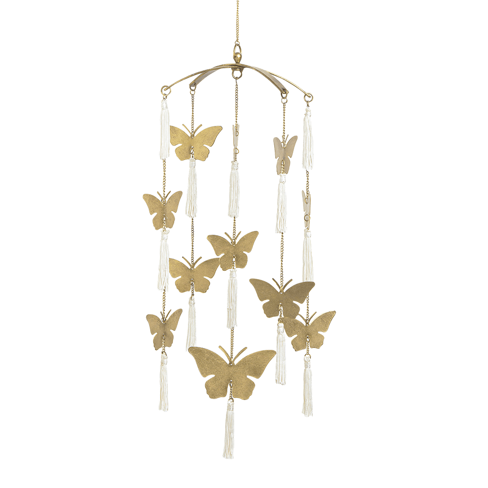 Crane Baby Butterfly Nursery Ceiling Hanging Decor - Brown- Bambi Baby