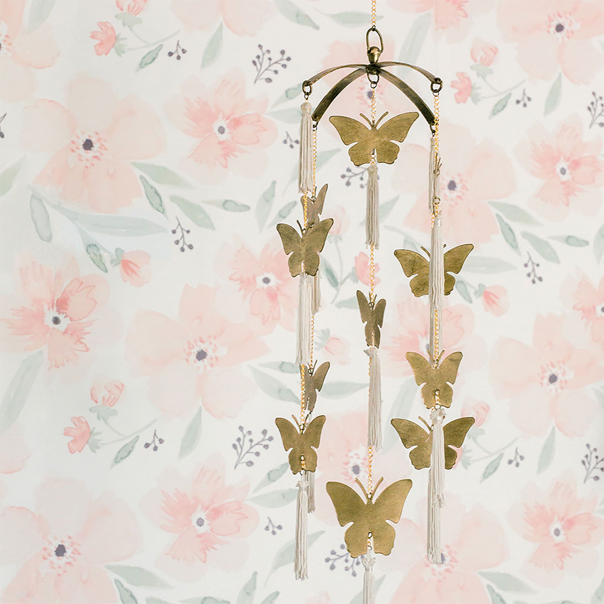 Crane Baby Butterfly Nursery Ceiling Hanging Decor - Brown- Bambi Baby