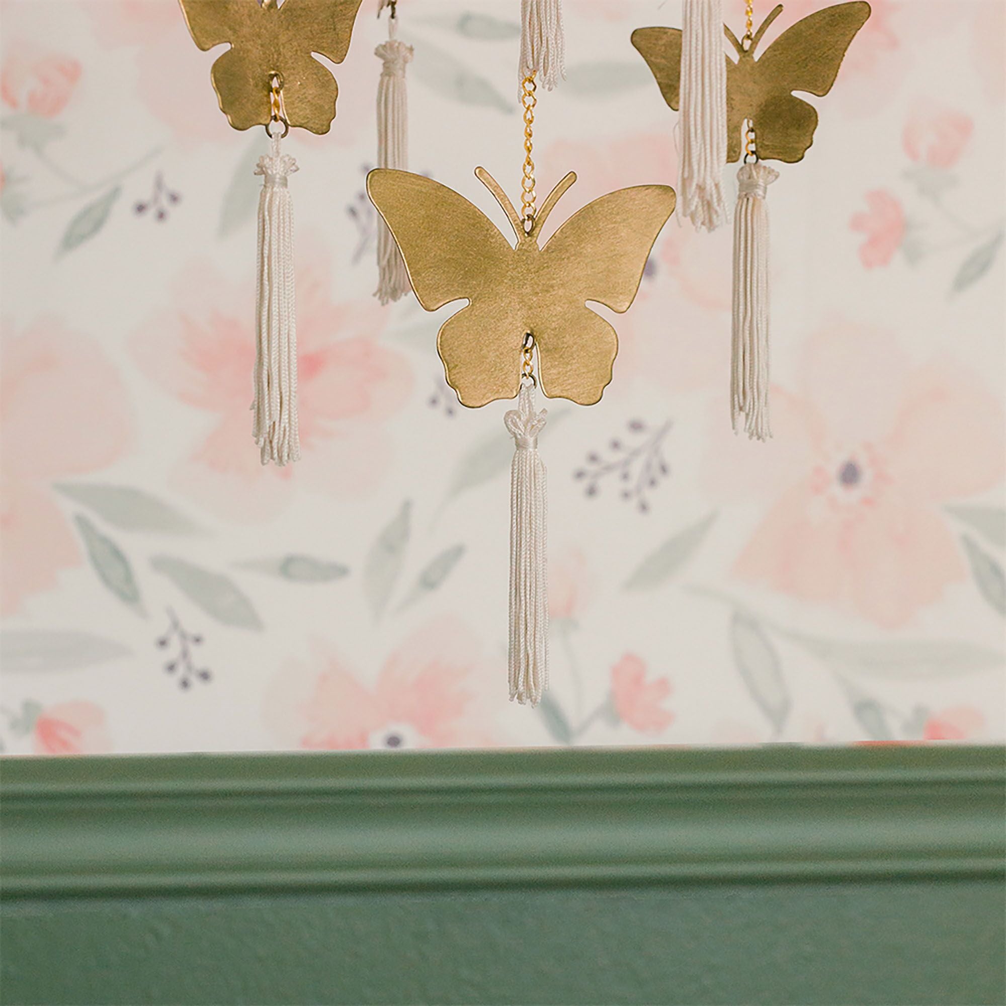 Crane Baby Butterfly Nursery Ceiling Hanging Decor - Brown- Bambi Baby