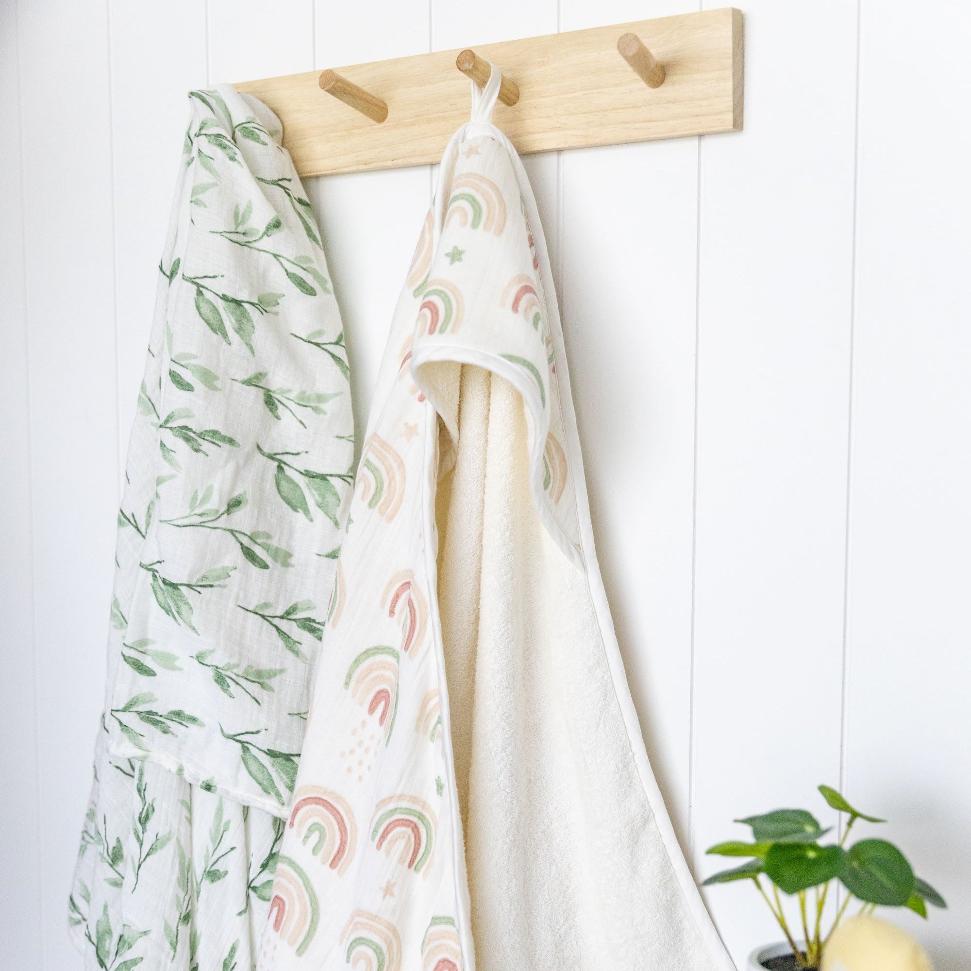 Crane Baby Hooded Towel- Bambi Baby