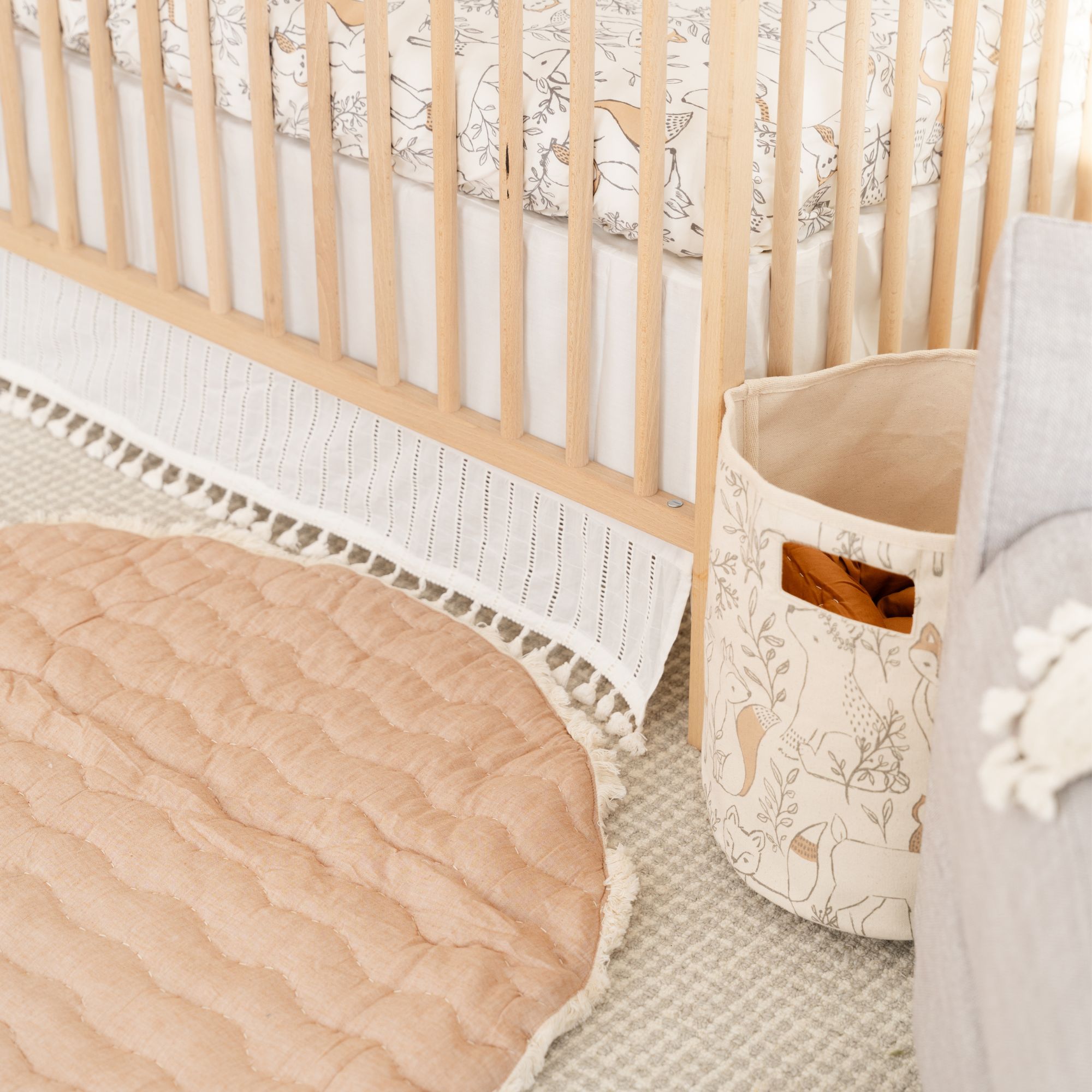Crane Baby Ezra Woodland Animal Storage Bin- Bambi Baby