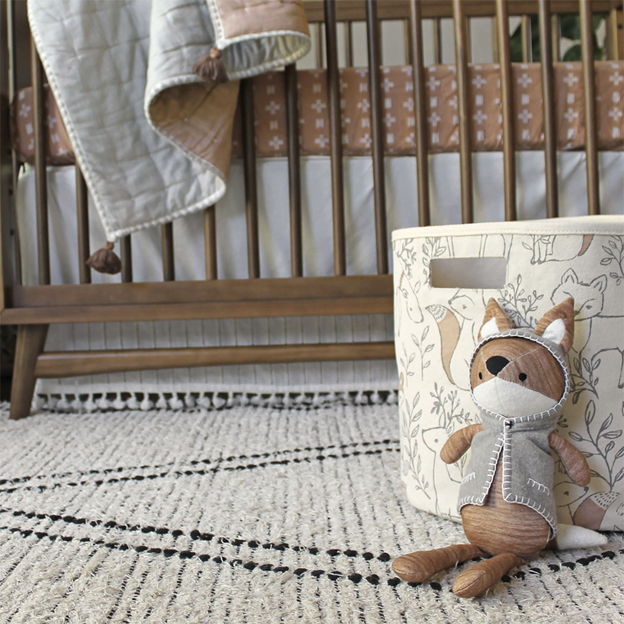 Crane Baby Ezra Woodland Animal Storage Bin- Bambi Baby