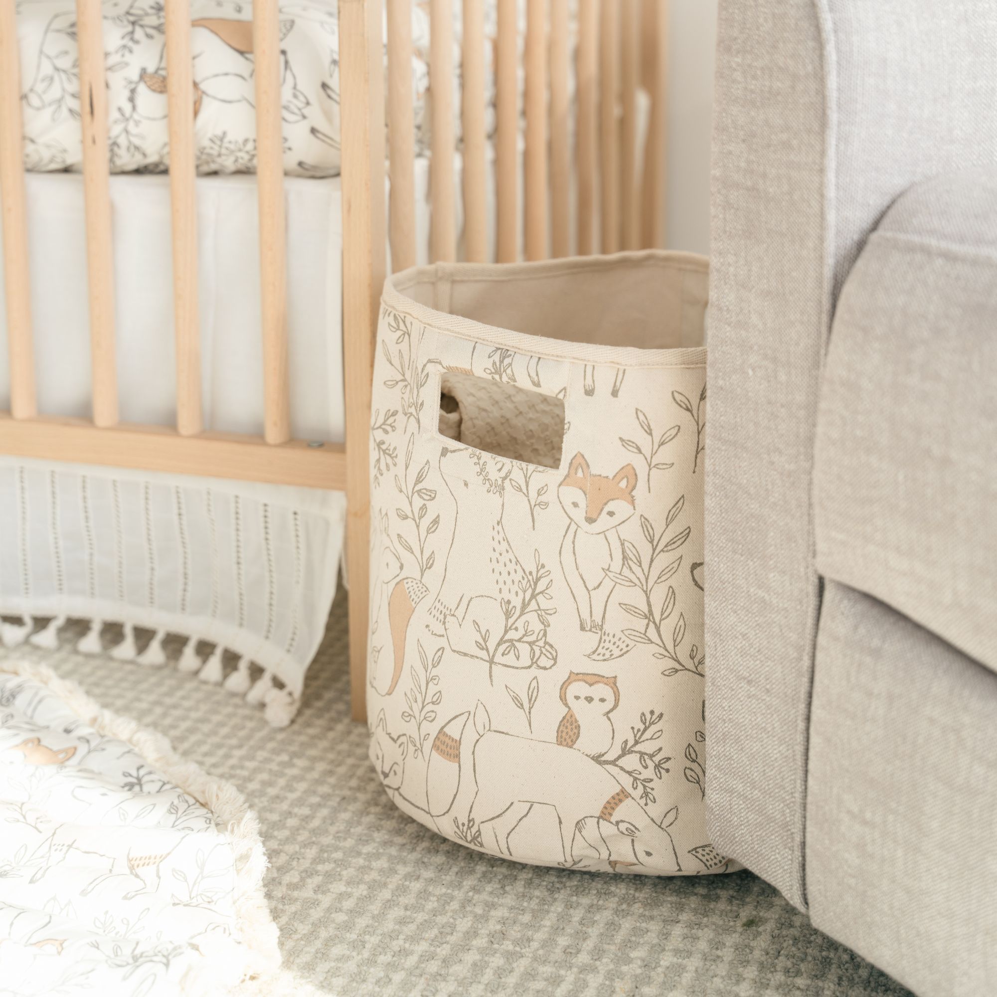 Crane Baby Ezra Woodland Animal Storage Bin- Bambi Baby