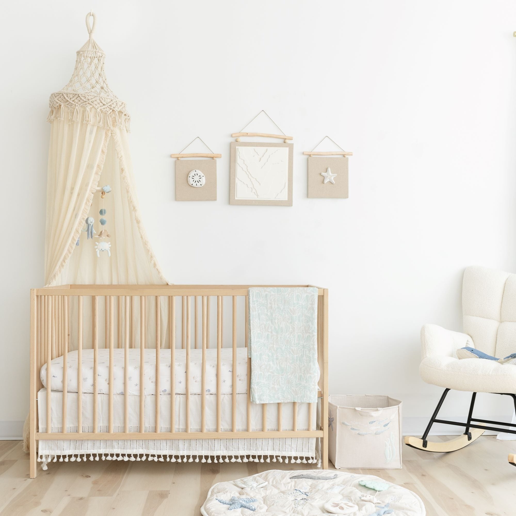 Crane Baby Kendi Macrame Boho Bed Canopy- Bambi Baby